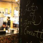 The walls of Brooklyn Bros. Pizzeria are liberally decorated in signatures and graffiti at the downtown Everett shop. (Kevin Clark / The Herald)