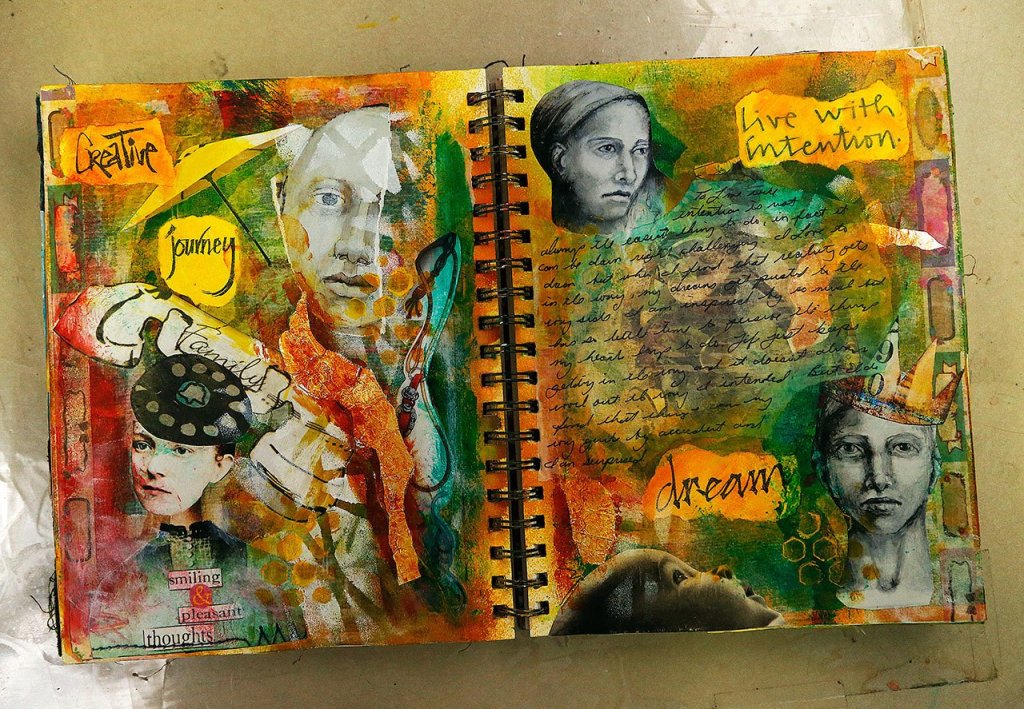 An example of visual journaling created by Karen Dawn