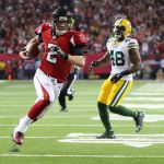Atlanta Falcons&rsquo; Matt Ryan runs for a touchdown during the first half of the NFC championship game against the Green Bay Packers, Sunday, Jan. 22 in Atlanta. (Curtis Compton/Atlanta Journal-Constitution via AP)