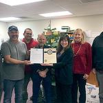 Snohomish Conservation District was recently awarded the state Auditor&rsquo;s Stewardship Award. Pictured from left are District Manager Monte Marti; board Chairman Mark Craven, board member Karl Hereth, board member Steve VanValkenburg, state auditor office deputy Sadie Armijo, grants administrator Julie Allen, and program integration manager Ryan Williams. (Contributed photo)