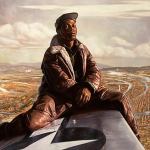 &ldquo;Red Tail Wing Rider,&rdquo; from Tuskegee Airmen by artist Chris Hopkins.