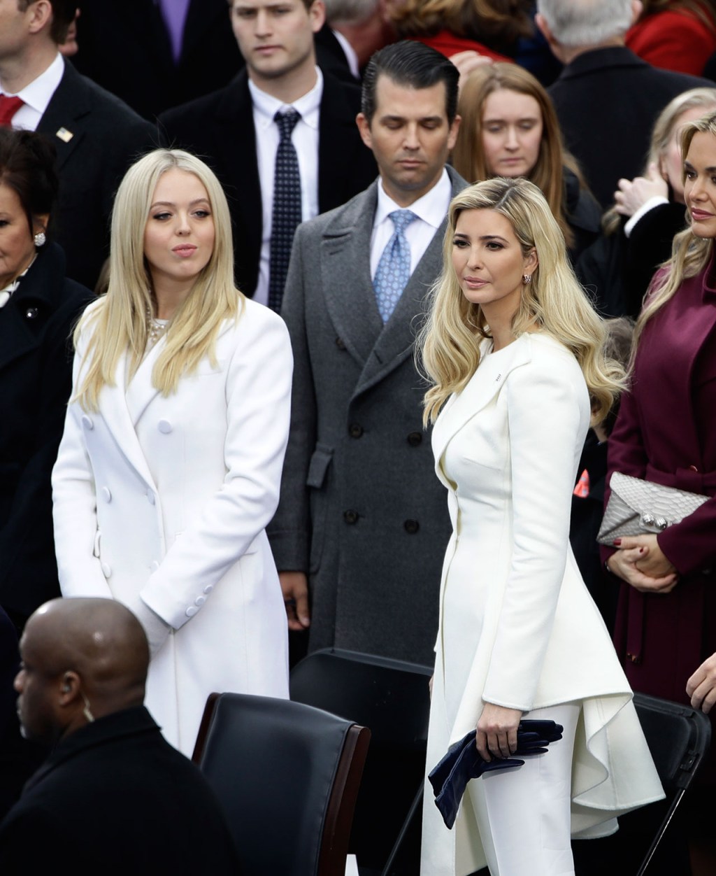 President-elect Donald Trump&rsquo;s children (from left) Tiffany, Donald Trump Jr. and Ivanka Trump arrive for the inauguration ceremony at the U.S. Capitol in Washington on Friday, Jan. 20. (AP Photo/Matt Rourke)