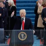 President Trump gives a thumbs-up after being sworn in as the 45th president of the United States at the U.S. Capitol in Washington on Friday, Jan. 20. (AP Photo/Patrick Semansky)