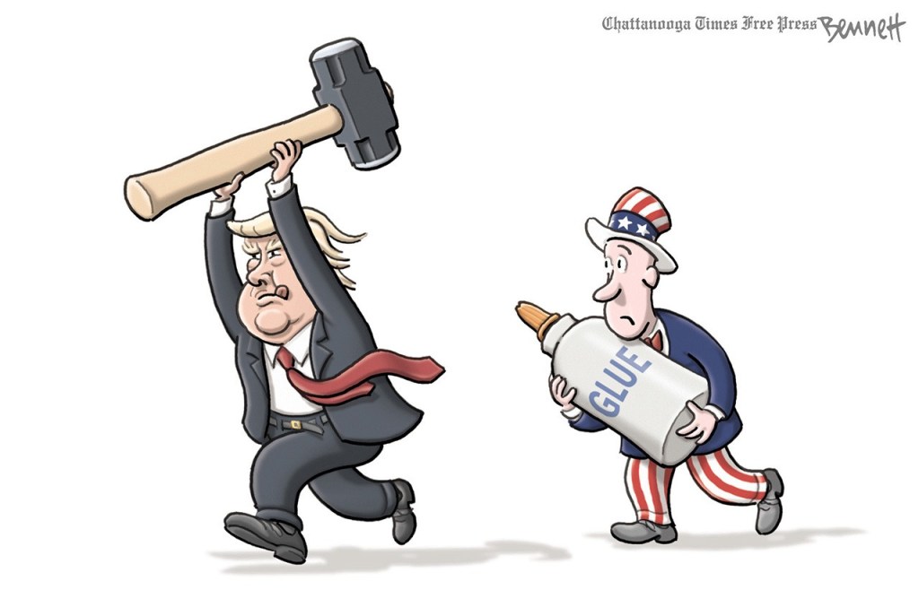 Editorial cartoons for Tuesday, Feb. 14