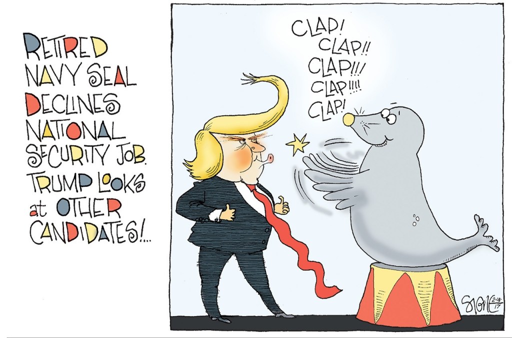 Editorial cartoons for Sunday, Feb. 19