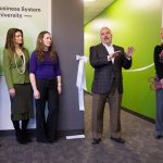 Fortive President and CEO Jim Lico talks to gathered employees before the ribbon cutting to open the FortiveBusiness System University last month. Fortive employees from all over North America will travel to the centerto train. (Andy Bronson / The Herald)