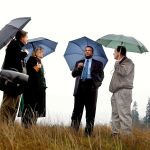 Deborah Knutson (second from left), who died in December, was leader of the Snohomish County Economic Development Council when she visited the future site of the Brightwater sewage facility near Woodinville in 2003. Also pictured (from left) are King County&rsquo;s Christie True, then-King County Executive Ron Sims and Mike Sells, now a member of the state House of Representatives. A scholarship fund in Knutson&rsquo;s honor has been established through Leadership Snohomish County. (Dan Bates / Herald Photo)