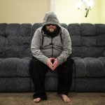 Former Microsoft employee Henry Soto is living with post-traumatic stress disorder linked to his job at the software company, where he was responsible for seeking out and examining &ldquo;terms of use&rdquo; violations that often included images of murder, rape and child pornography. He wears a hood and sunglasses to soften his hypersensitive startle response.(Ian Terry / The Herald)