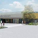 Seattle Children&rsquo;s $25 million clinic, a 35,000-square-foot building being constructed on the campus of Providence Regional Medical Center Everett, is scheduled to open in September of next year. (Image courtesy of ZGF Architects, LLP)