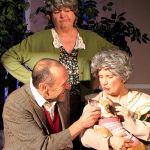 The Phoenix Theatre cast of &ldquo;The Last Romance,&rdquo; Michael McFadden, from left, Susan Connors and Melanie Calderwood rehearses a scene from the comedy, which plays through March 5 at the Firdale Village theater. (Vicki Lewis photo)