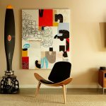 The Boeing Store is using parts from decommissioned aircraft and surplus parts to create unique items under a product line called Custom Hangar. This propeller blade from a B-17 Flying Fortress makes a centerpiece. (The Boeing Store)