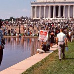 This image released by Magnolia Pictures shows people gathering at the Lincoln Memorial for the March on Washington, D.C., featured in the film, &ldquo;I Am Not Your Negro.&rdquo; (Magnolia Pictures via AP)