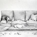 &ldquo;Bad Boy,&rdquo; a drawing by Jenny Ro, a senior at Kamiak High School, is among the award-winners displayed at the Schack Art Center.