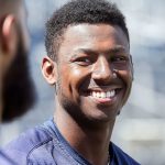 Outfielder Kyle Lewis, the Mariners&rsquo; first-round draft pick in 2016, played last season for the Everett AquaSox. (Kevin Clark/The Herald)