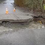 Rainfall on Feb. 9 caused flooding along Scriber Creek in Lynnwood, including the collapse of a key culvert on private property near Wilcox Park. (City of Lynnwood)