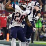 New England Patriots&rsquo; James White celebrates after scoring a touchdown during the second half of Super Bowl 51 football against the Atlanta Falcons. (AP Photo/Jae C. Hong)