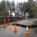 Rainfall on Feb. 9 caused flooding along Scriber Creek in Lynnwood, including the collapse of a key culvert on private property near Wilcox Park. (City of Lynnwood)