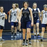 Glacier Peak&rsquo;s Samantha Fatkin walks up the court during a Friday practice session. (Ian Terry / The Herald)