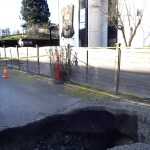 Rainfall on Feb. 9 caused flooding along Scriber Creek in Lynnwood, including the collapse of a key culvert on private property near Wilcox Park. (City of Lynnwood)
