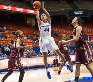 Lake Stevens graduate Brooke Pahukoa is the Boise State women&rsquo;s basketball team&rsquo;s leading scorer this season at 12.5 points per game. (Jessica Vergas / Boise State Photo Services)