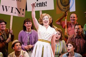 Mark Kitaoka photo                                 The star of the 5th Avenue Theatre&rsquo;s production of &ldquo;The Pajama Game&rdquo; is Snohomish High School alumna Billie Wildrick, center.