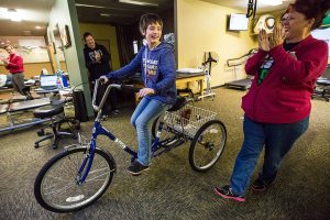 Quinn Schmitz, 11, is a happy bike rider thanks to a nonprofit