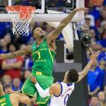 Oregon beats Kansas 74-60 to punch Final Four ticket