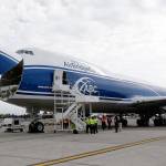 A new AirBridgeCargo Boeing 787-8 freighter airplane sits on the tarmac in October at Seattle-Tacoma International Airport after flying in from the manufacturing plant in Everett. (AP Photo/Elaine Thompson)