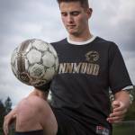 Lynnwood senior Dane Evanger is one of the top high school soccer players in the area. (Kevin Clark / The Daily Herald)