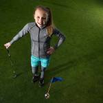 Malia Schroeder of Lakewood is headed to the national Pitch, Putt and Drive competition for the second straight year. The event is held at Augusta National Golf Course in Augusta, Georgia. (Ian Terry / The Herald)