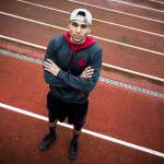 King&rsquo;s senior Caleb Perry is the reigning Class 1A 100-meter state champion as well as a star running back on the football team. (Ian Terry / The Herald)