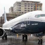 The first of the large Boeing 737 MAX 9 models, Boeing&rsquo;s newest commercial airplane, sits outside its production plant Tuesday, March 7, in Renton. Boeing has already built 13 of the initial MAX 8 models, which are awaiting FAA certification and plans to deliver its first 737 MAX airplane by May. (AP Photo/Elaine Thompson)