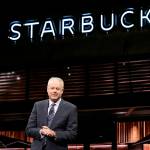 Kevin Johnson speaks at Starbucks annual shareholders meeting March 22 in Seattle. (AP Photo/Elaine Thompson)