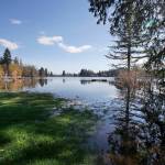 Rising water threatens to flood homes near Lake Serene in Lynnwood. (Genna Martin / Herald file)