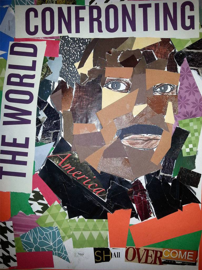 This collage by Lillianne Hansen, of View Ridge Elementary School in Everett, was a first-place winner in the 2017 Prodigies for Peace art contest. (Contributed)