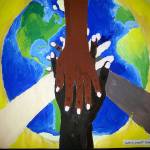 This painting by Ashley Liang, of Heatherwood Middle School in Everett, was the first-place winner in the 2017 Prodigies for Peace middle school art contest. (Contributed)