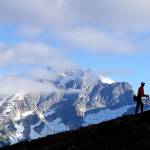 Trekking off trail in the Glacier Peak Wilderness.