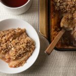 This pear crumble isn&rsquo;t loaded with sugar. (Photo by Goran Kosanovic for The Washington Post)