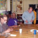 The Everett Elks sponsor a monthly event or activity at Sebastian Place, a residential apartment complex for previously homeless veterans. The March program included metal jewelry making. (Contributed photo)