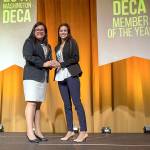 Cascade High School&rsquo;s Xeindria Chandran is awarded the 2017 DECA Member of the Year at the 2017 DECA State Career Development Conference, held March 2-4 in Bellevue. (Washington DECA photo)