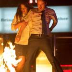 John Gallagher Jr. and Adria Arjona in a scene from &ldquo;The Belko Experiment,&rdquo; which tells of a twisted social experiment in which 80 Americans are locked in their high-rise corporate office in Bogota, Colombia, and ordered by an unknown voice coming from the company&rsquo;s intercom system to participate in a deadly game of kill or be killed.(Handout/TNS)