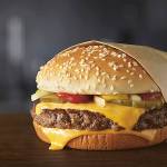 This image shows a Quarter Pounder burger. (Courtesy of McDonald&rsquo;s Corporation via AP)