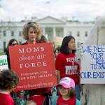 Demonstrators gather in front of the White House in Washington during a March 28 rally against President Donald Trump&rsquo;s Energy Independence Executive order. (AP Photo/Pablo Martinez Monsivais, File)