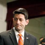 Speaker Paul Ryan of Wisconsin departs after speaking to the media after a Republican caucus meeting on Capitol Hill on Thursday, March 23, in Washington. (AP Photo/Alex Brandon)