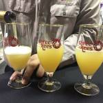 Roger Kee, co-owner of Three Kees Cidery, pours three glasses of sparkling cider. The grand opening of The new Snohomish cidery celebrates its grand opening today, April 1. (Aaron Swaney photo)