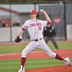 Marysville Pilchuck alum Cody Anderson pitches against Stephen F. Austin during a game on March 5, 2017, in Pullman. Anderson pitched six innings as the Cougars combined to no-hit the Lumberjacks in a 7-3 win. (Washington State Athletics)