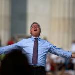 In 2010, thousands gathered for Glenn Beck&rsquo;s &ldquo;Restoring Honor&rdquo; rally at the Lincoln Memorial. &ldquo;We&rsquo;re not going to come together on politics,&rdquo; he said recently. &ldquo;But we can come together on principles. It&rsquo;s just time for the hatred to end, or we&rsquo;re going to destroy ourselves.&rdquo; (Washington Post photo by Nikki Kahn)