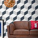 Burke Decor&rsquo;s Marble Block wallpaper, $98 per roll. (Burke Decor)