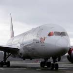 A Virgin Atlantic Boeing 787-9 passenger airplane arrives following a flight from London to Seattle on Monday, March 27, at Sea-Tac Airport. (AP Photo/Ted S. Warren)