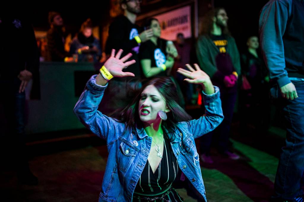 Kylie dances at Tony V&rsquo;s. (Ian Terry / The Herald)